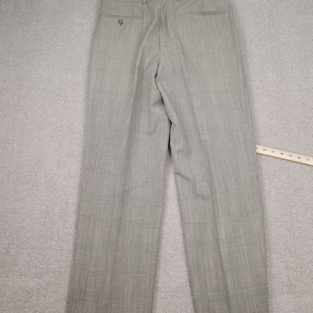 Jos A Bank Executive Suit Men 40R 31W 31L‎ Black Red Houndstooth Plaid Classic - Picture 16 of 16